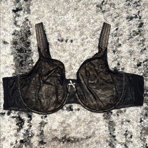 Cacique Black Full-Coverage Bra with Underwire Support